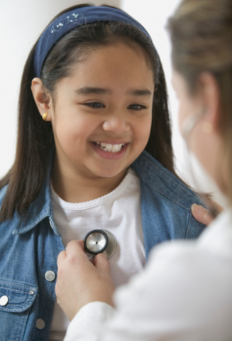 image of a child receiving healthcare