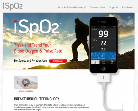 Masimo’s iSpO2 device